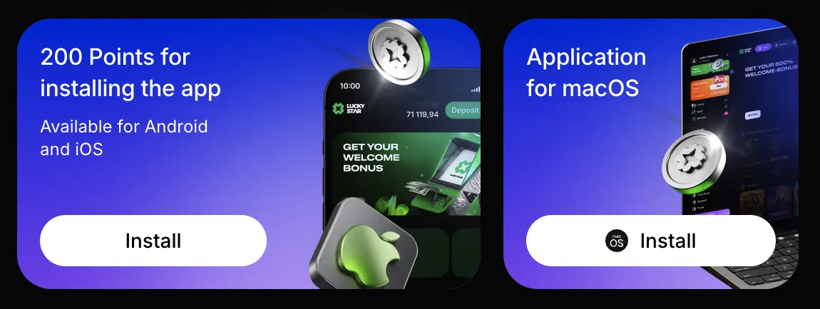 luckystar app install screen