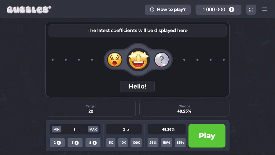 Bubbles INOUT Games game