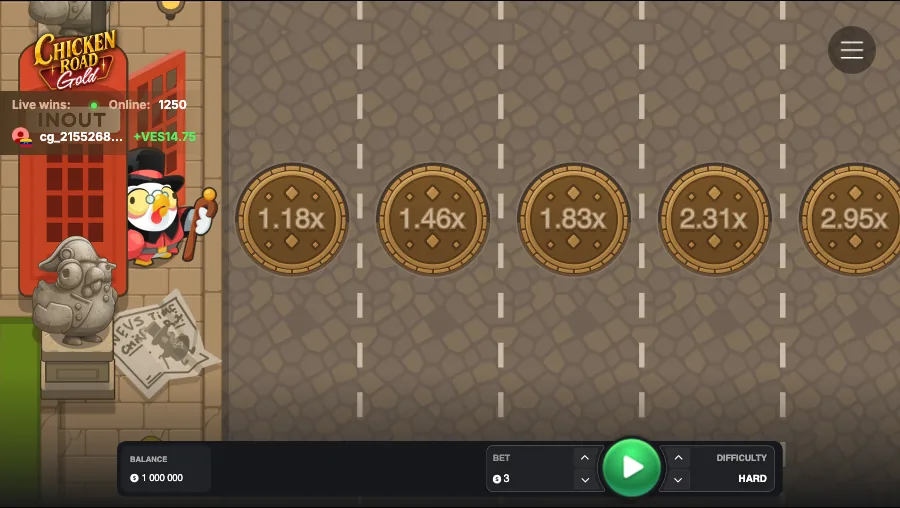 Chicken Road Gold INOUT Games game