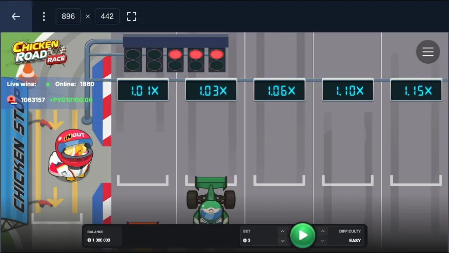 Chicken Road Race INOUT Games game