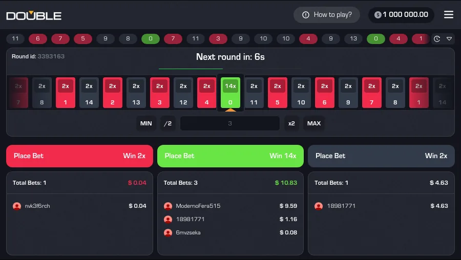Double Online INOUT Games game